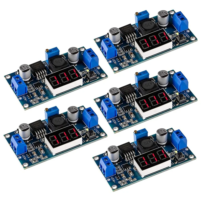 5Pcs LM2596S DC-DC Buck Converter Step Down Module Voltage Regulator Adjustable Power Supply Module 36V 24V 12V to 5V 2A
5Pcs LM2596S DC-DC Buck Converter Step Down Module Voltage Regulator Adjustable Power Supply Module 36V 24V 12V to 5V 2A