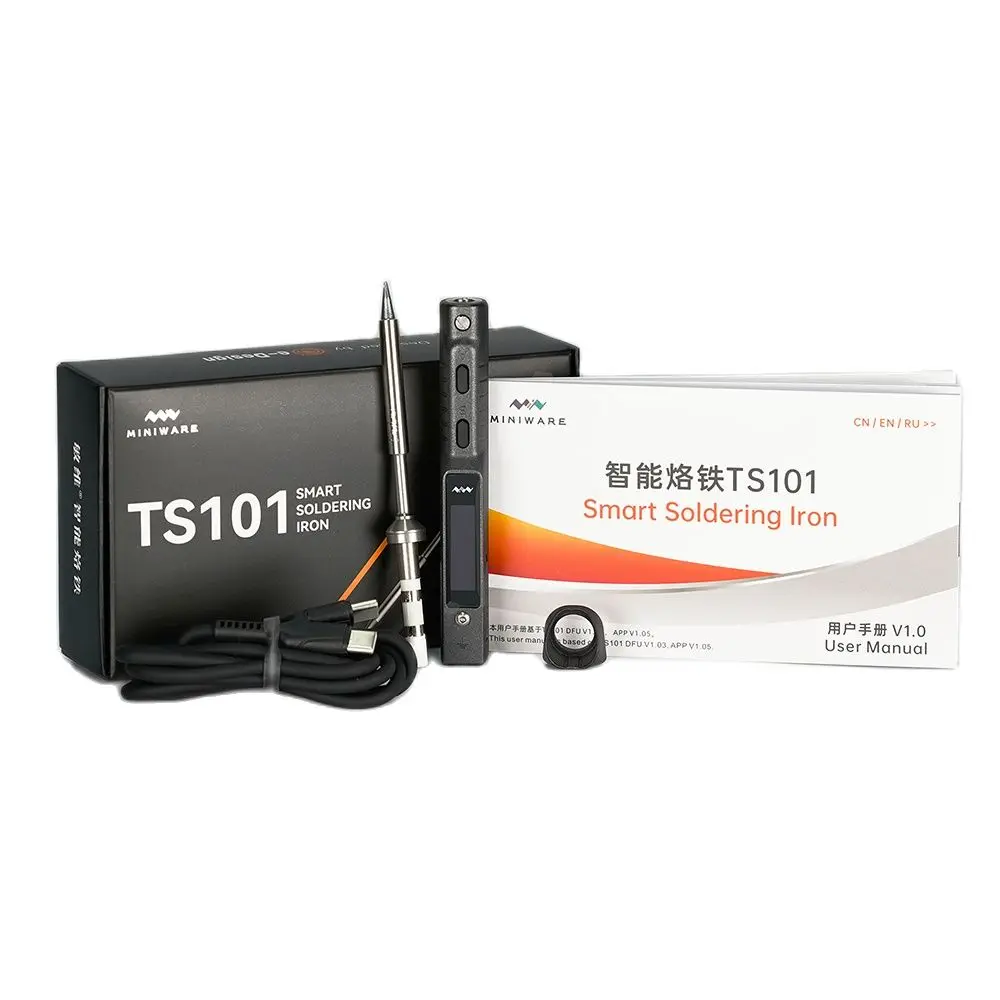 Original TS101 65W Digital Electric Soldering Iron LCD Programable Display Adjustable Temperature Ts100 Version No Power Supply
Original TS101 65W Digital Electric Soldering Iron LCD Programable Display Adjustable Temperature Ts100 Version No Power Supply