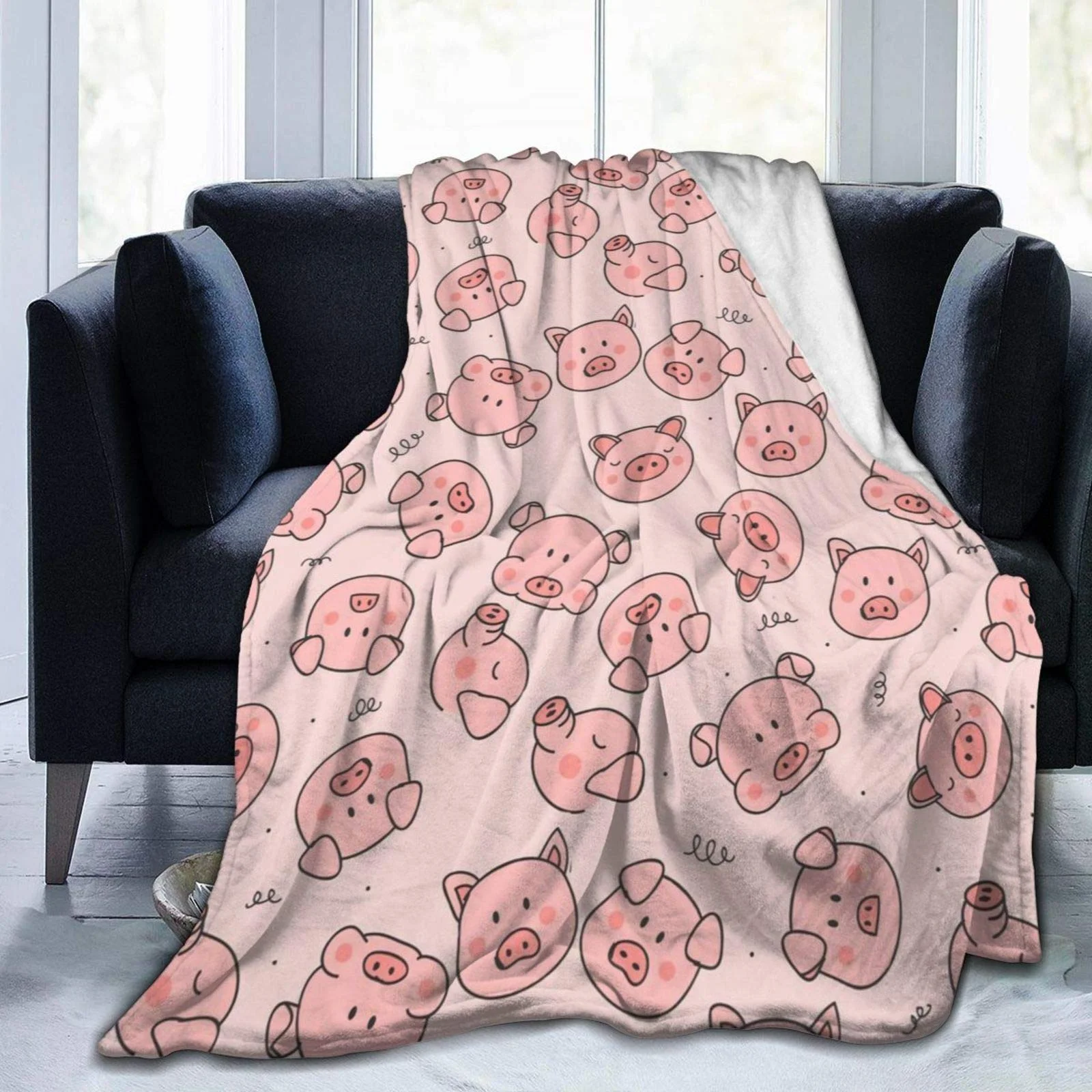 Blanket Lightweight Flannel Fleece Cartoon Throw Bedding for Sofa Couch Living Room Adults Kids Warm Customized Cute Pigs 
Blanket Lightweight Flannel Fleece Cartoon Throw Bedding for Sofa Couch Living Room Adults Kids Warm Customized Cute Pigs