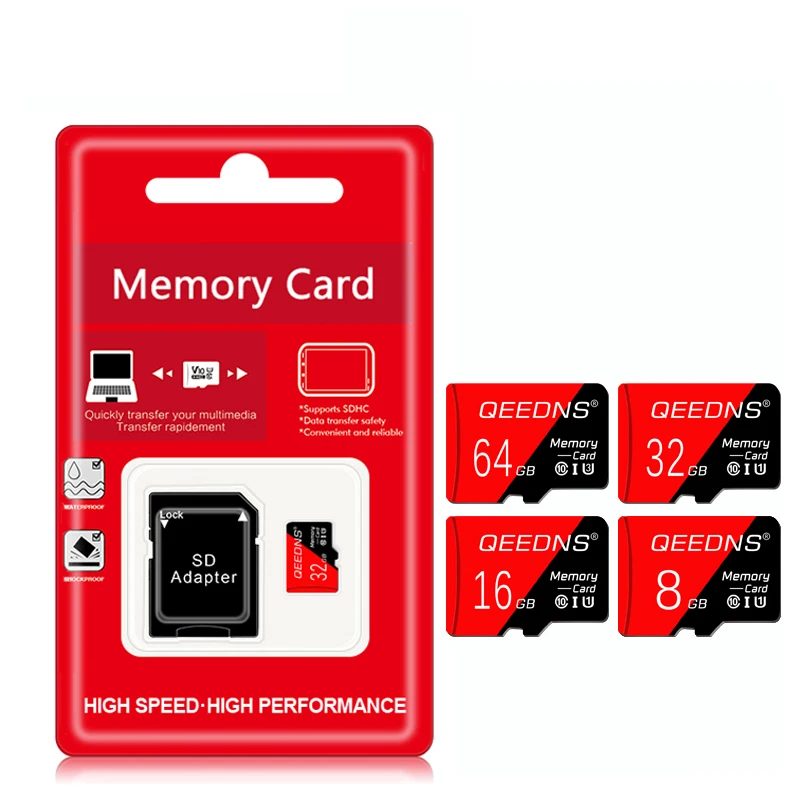 

Microsd TF Card 128GB 64GB C10 High Speed Memory Card 32GB 16GB 8GB Mini SD Card 256GB 512GB SDXC U1 U3 Flash Card Free Adapter