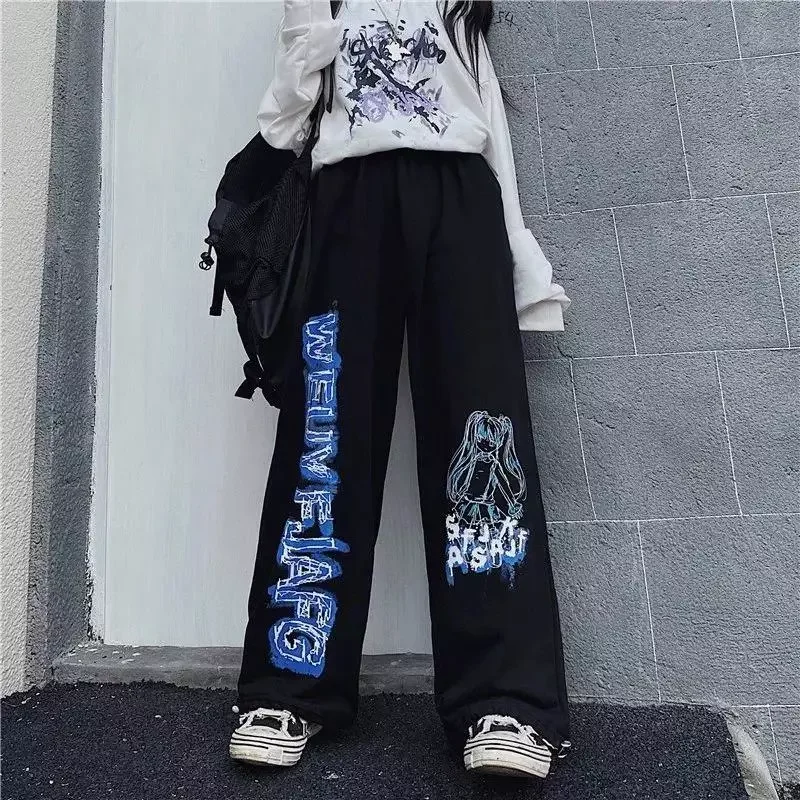 Japanese Wide Leg Pants for Women Casual High Waist Loose Trousers Letter Printing Fashion Streetwear Ins Trendy Harajuku Pants
Japanese Wide Leg Pants for Women Casual High Waist Loose Trousers Letter Printing Fashion Streetwear Ins Trendy Harajuku Pants