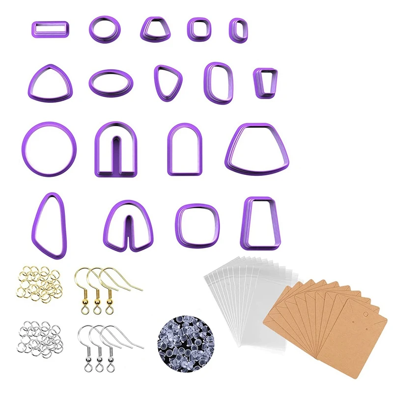 118 PCS Earring Clay Cutter Jewelry DIY Trend Earring Polymer Mold With Ear Hook Jam
118 PCS Earring Clay Cutter Jewelry DIY Trend Earring Polymer Mold With Ear Hook Jam