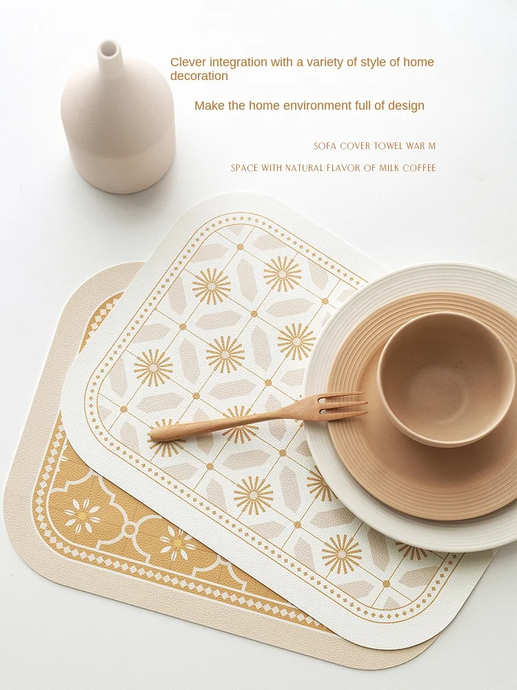 Coaster Aesthetic Waterproof Oil-Proof Thermal Shielded Pad Anti-Scalding Kitchen Accessories Decor placemat table work 2 PCs
Coaster Aesthetic Waterproof Oil-Proof Thermal Shielded Pad Anti-Scalding Kitchen Accessories Decor placemat table work 2 PCs