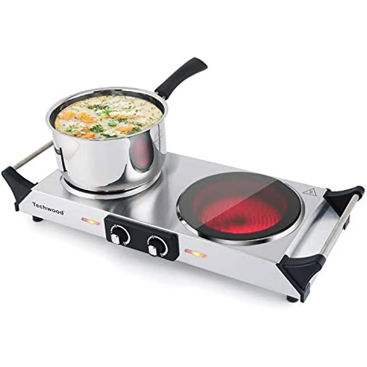 Electric Stove, Double Infrared Ceramic Hot Plate for Cooking, Two Control Cooktop Burner
Electric Stove, Double Infrared Ceramic Hot Plate for Cooking, Two Control Cooktop Burner