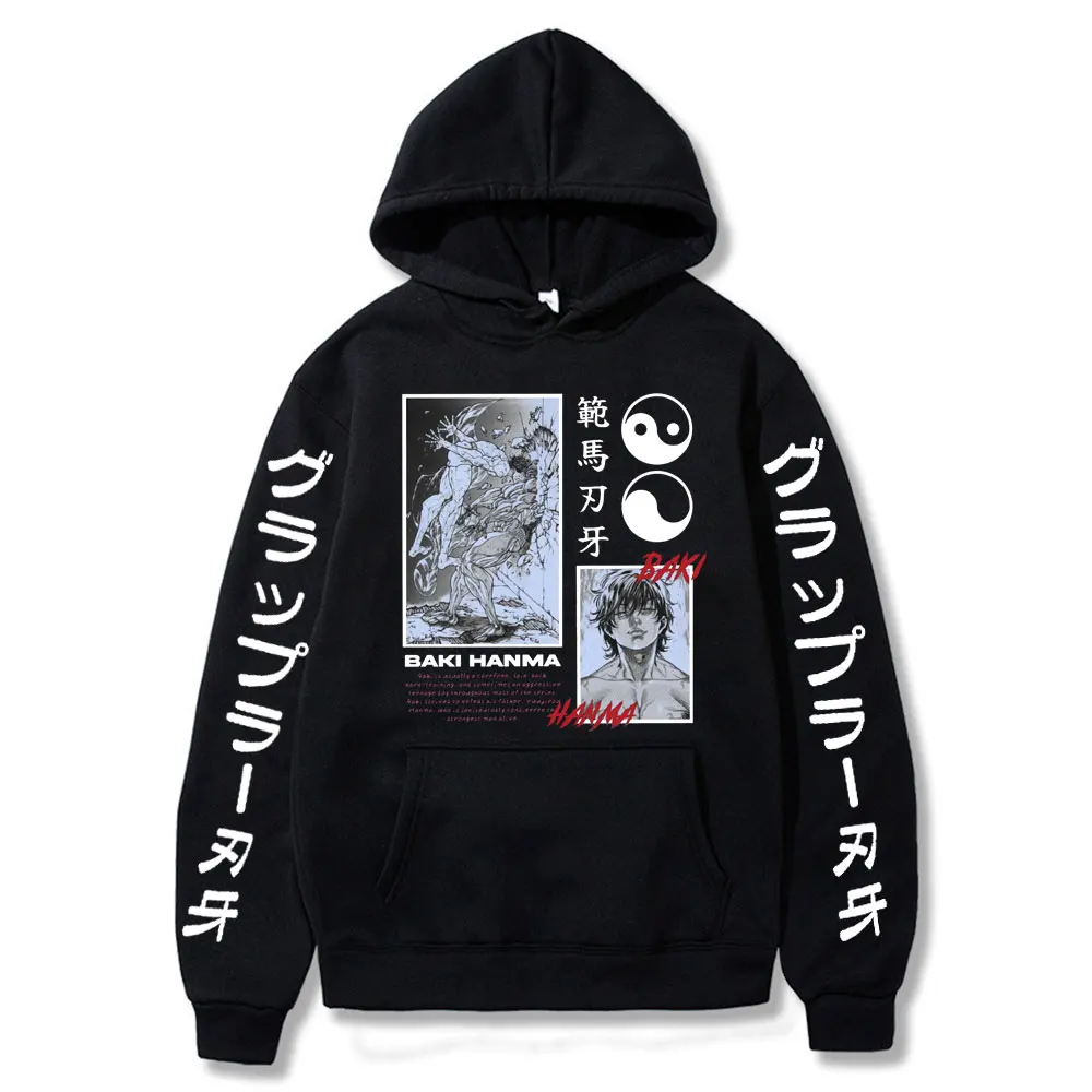 Anime Baki Hanma The Grappler Hoodies Graphics Hooded Hoody Men Women Oversized Sweatshirts Fashion Harajuku Streetwear Pullover
Anime Baki Hanma The Grappler Hoodies Graphics Hooded Hoody Men Women Oversized Sweatshirts Fashion Harajuku Streetwear Pullover