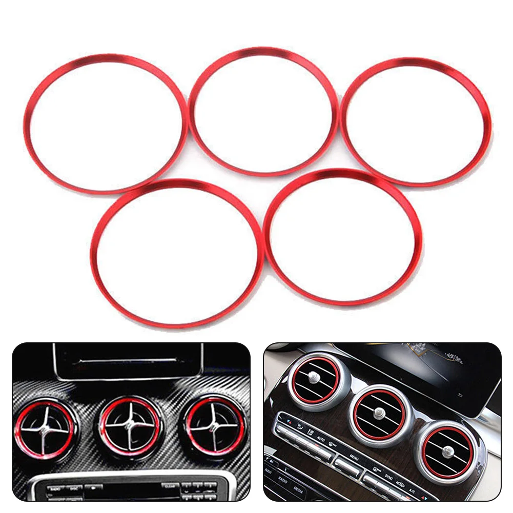 5pcs Red Car Air Vent Outlet Cover Ring Trim For Benz A Class W176 A200 A180 A220 CC Car Air Condition Vent Cover Rings
5pcs Red Car Air Vent Outlet Cover Ring Trim For Benz A Class W176 A200 A180 A220 CC Car Air Condition Vent Cover Rings