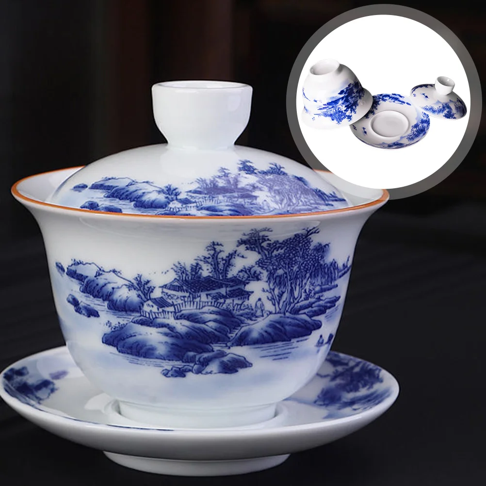 1 Set of Traditional Chinese Tea Bowl Cup Tureen Tea Bowl with Saucer Lid for Gift
1 Set of Traditional Chinese Tea Bowl Cup Tureen Tea Bowl with Saucer Lid for Gift
