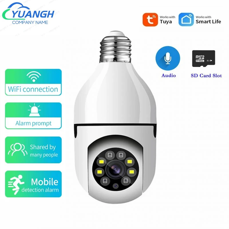 1080P Tuya Smart Home Camera WIFI Light Bulb IR Night Vision Indoor Security Wireless Camera 2MP
1080P Tuya Smart Home Camera WIFI Light Bulb IR Night Vision Indoor Security Wireless Camera 2MP
