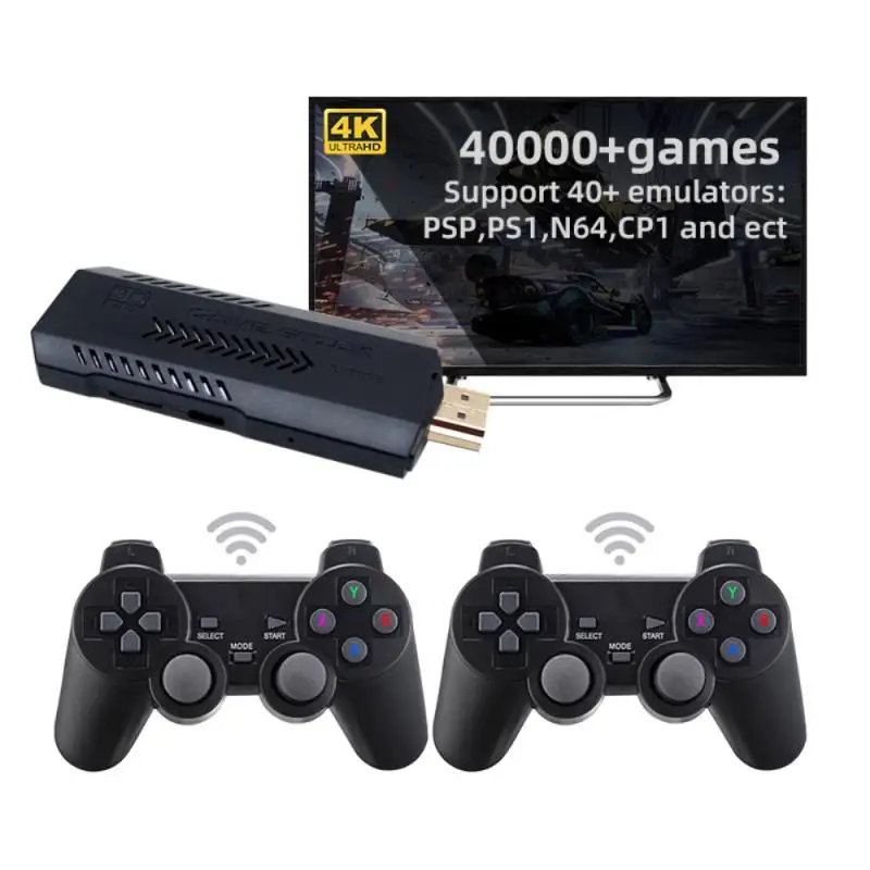 X2 Plus Retro TV Game Console 3D 4K Output Gamestick 2.4G Dual Handles Wireless Controller Portable Home Games 128G 40000+ Games
X2 Plus Retro TV Game Console 3D 4K Output Gamestick 2.4G Dual Handles Wireless Controller Portable Home Games 128G 40000+ Games