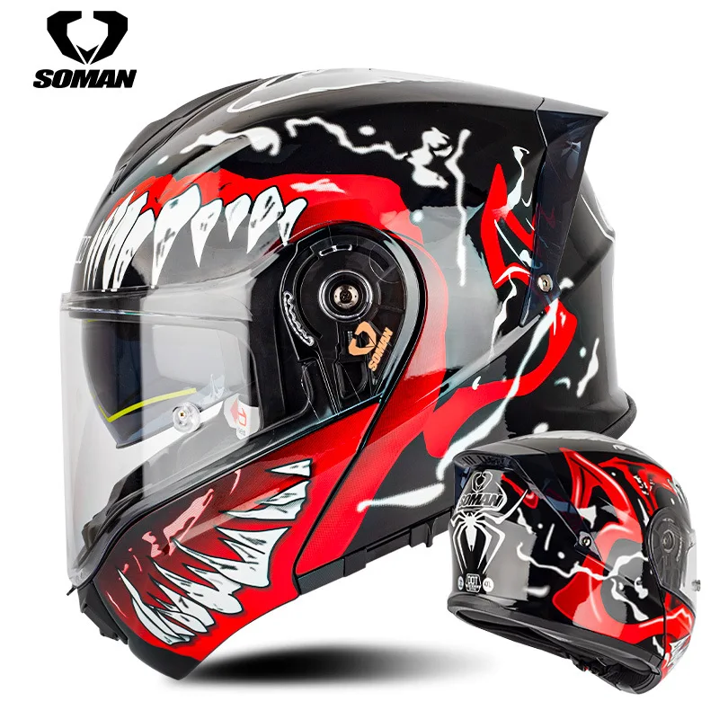 New SOMAN Motorcycle Racing Helmet Double Lens Uncover Helmet Riding Safety Helmet Four Seasons Motorcycle Big Head Waist 965
New SOMAN Motorcycle Racing Helmet Double Lens Uncover Helmet Riding Safety Helmet Four Seasons Motorcycle Big Head Waist 965