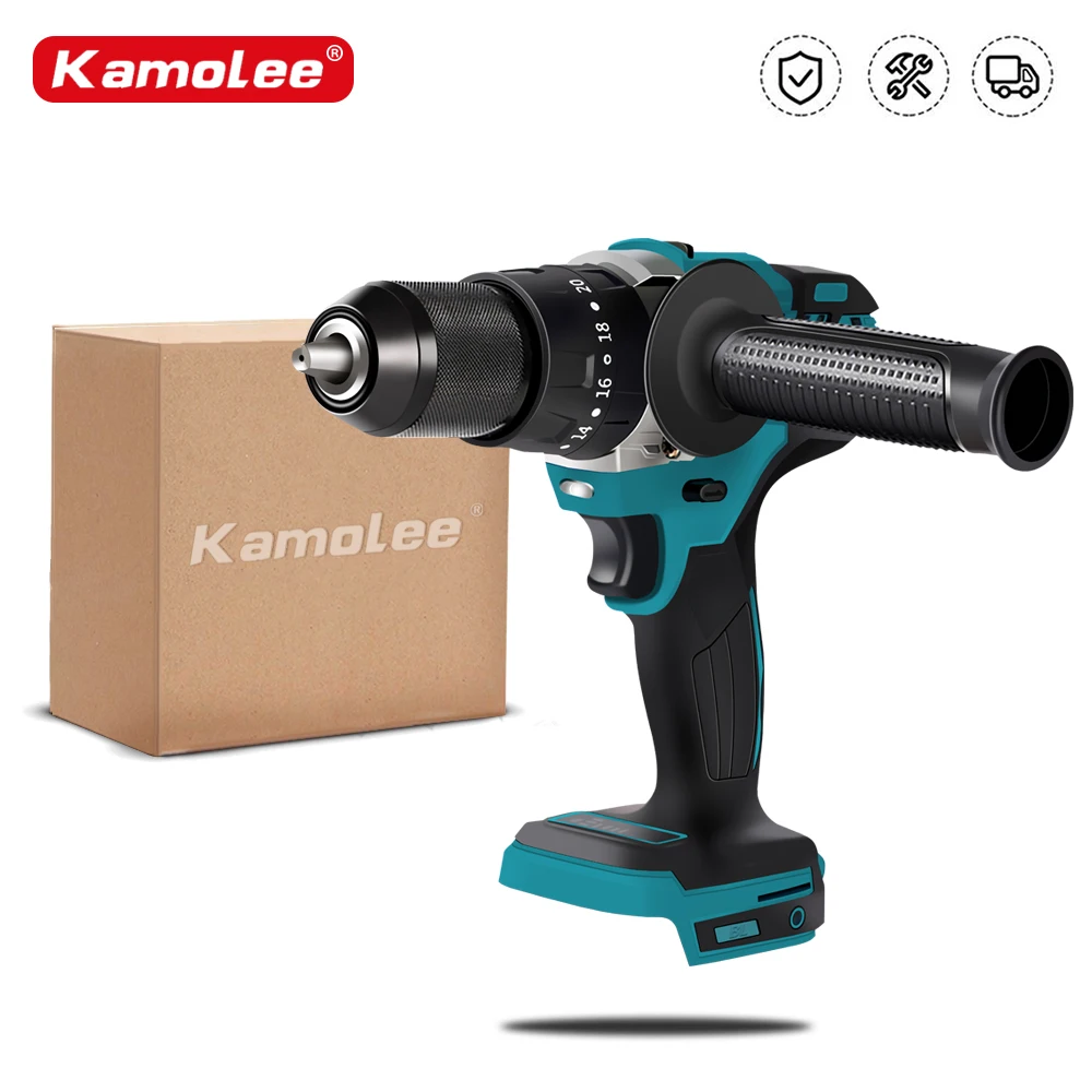 Kamolee 13MM Brushless Electric Impact Drill Cordless Screwdriver Lithium Battery Charging Hand Drill For Makita 18V Battery
Kamolee 13MM Brushless Electric Impact Drill Cordless Screwdriver Lithium Battery Charging Hand Drill For Makita 18V Battery