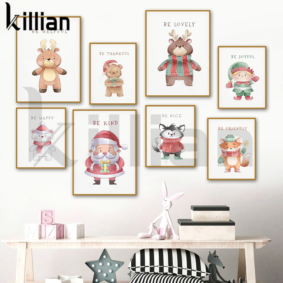 Cute Freepik Watercolor Christmas Canvas Painting Cartoon Raccoon Fox Bear Animals Posters Wall Pictures for Kids Room Decor
Cute Freepik Watercolor Christmas Canvas Painting Cartoon Raccoon Fox Bear Animals Posters Wall Pictures for Kids Room Decor
