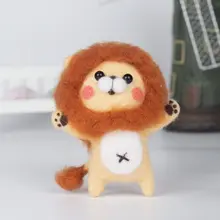 Alpaca Chaidog Tiger Funny Poke Poke Doll Gift Wool Felt Keychain Gift Craft Knitting Stitch Craft Gift Material Accessories