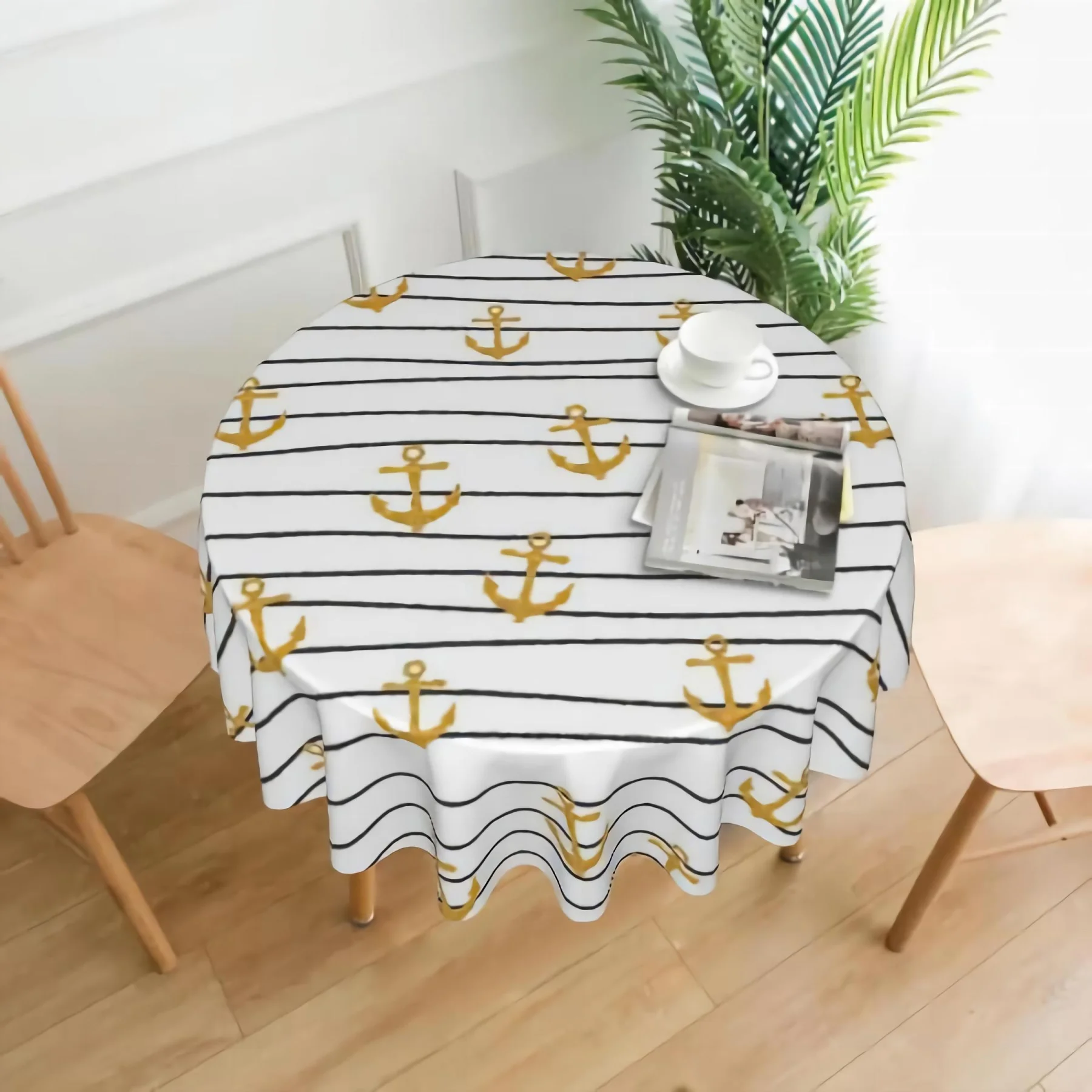 Ancient Anchor Round Tablecloths 60 Inch Washable Polyester Circular Table Cover for Dinner Party Holiday Home Decor 
Ancient Anchor Round Tablecloths 60 Inch Washable Polyester Circular Table Cover for Dinner Party Holiday Home Decor