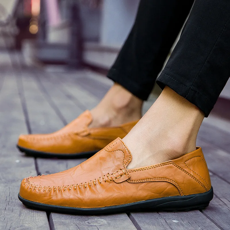 New Men's Leather Shoes Leisure Soft Sole British Business Leather Shoes Pea Men's Shoes Breathable Trend Leather Men's Shoes 47
New Men's Leather Shoes Leisure Soft Sole British Business Leather Shoes Pea Men's Shoes Breathable Trend Leather Men's Shoes 47