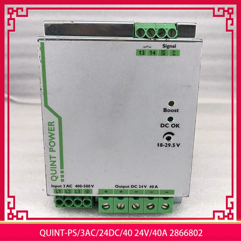 For Phoenix QUINT-PS/3AC/24DC/40 24V/40A 2866802 Rail Switching Power Supply High Quality Fully Tested Fast Ship
For Phoenix QUINT-PS/3AC/24DC/40 24V/40A 2866802 Rail Switching Power Supply High Quality Fully Tested Fast Ship
