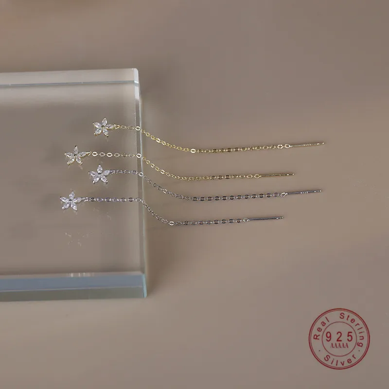 AIDE 925 Sterling Silver Plated 14K Gold Japanese Crystal Flower Tassel Stud Earrings Women Fashion Romantic Dating Jewelry
AIDE 925 Sterling Silver Plated 14K Gold Japanese Crystal Flower Tassel Stud Earrings Women Fashion Romantic Dating Jewelry