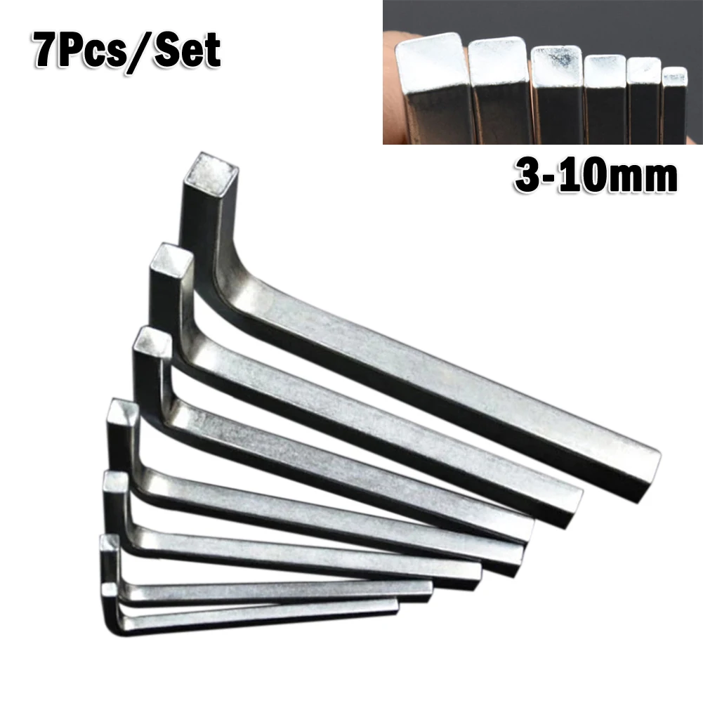 7pcs L Shape Square Wrench Head 4 Point Screw Nuts Spanner Set 3-10mm Screwdriver Metric Hand Repair Mechanical Workshop Tools
7pcs L Shape Square Wrench Head 4 Point Screw Nuts Spanner Set 3-10mm Screwdriver Metric Hand Repair Mechanical Workshop Tools