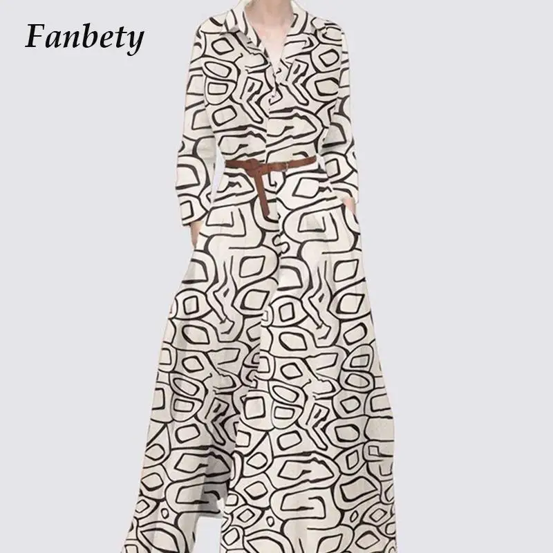 Women Elegant Loose Lace Up Waist Long Dress Fashion Lines Print Lapel Shirt Dress Spring Ladies Long Sleeve Maxi Cardigan Dress
Women Elegant Loose Lace Up Waist Long Dress Fashion Lines Print Lapel Shirt Dress Spring Ladies Long Sleeve Maxi Cardigan Dress