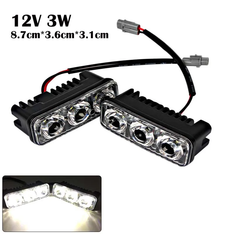 1Pair Car LED DRL LED Daytime Running Light 12V 6000K~7000K White High Power Fog Lamp Universal 12V LED Fog Lamps
1Pair Car LED DRL LED Daytime Running Light 12V 6000K~7000K White High Power Fog Lamp Universal 12V LED Fog Lamps