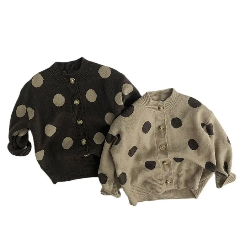 2022 Spring Autumn Knitted Sweater Cardigan Polka Dot Loose Coat Baby Clothes Jacket For Girls For 2-6 Years
2022 Spring Autumn Knitted Sweater Cardigan Polka Dot Loose Coat Baby Clothes Jacket For Girls For 2-6 Years