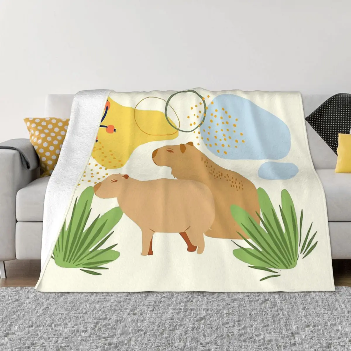 Capybara Blanket Flannel Decoration Capybara Abstract And Minimal Portable Home Bedspread
Capybara Blanket Flannel Decoration Capybara Abstract And Minimal Portable Home Bedspread