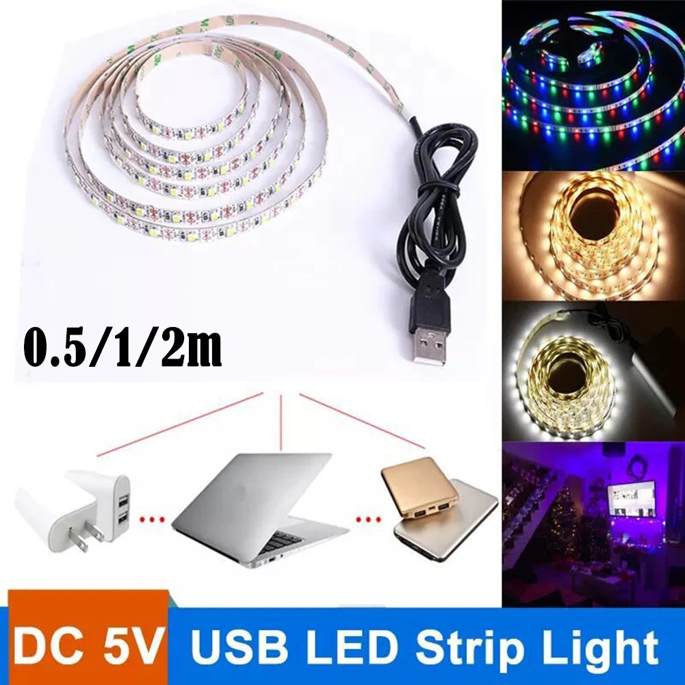 5V USB 60 LED Strip Light SMD 5050 HDTV TV Background Decoration Flexible Lamp Tape 0.5M 1M For TV Computer Monitor Backlight
5V USB 60 LED Strip Light SMD 5050 HDTV TV Background Decoration Flexible Lamp Tape 0.5M 1M For TV Computer Monitor Backlight