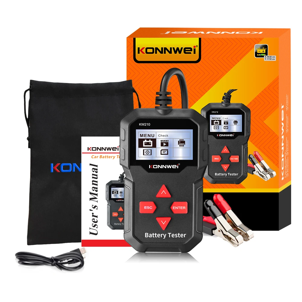 KONNWEI KW210 automatic smart 12V Car Battery Tester Auto Battery Analyzer 100 to 2000CCA Cranking Car Battery-Tester
KONNWEI KW210 automatic smart 12V Car Battery Tester Auto Battery Analyzer 100 to 2000CCA Cranking Car Battery-Tester