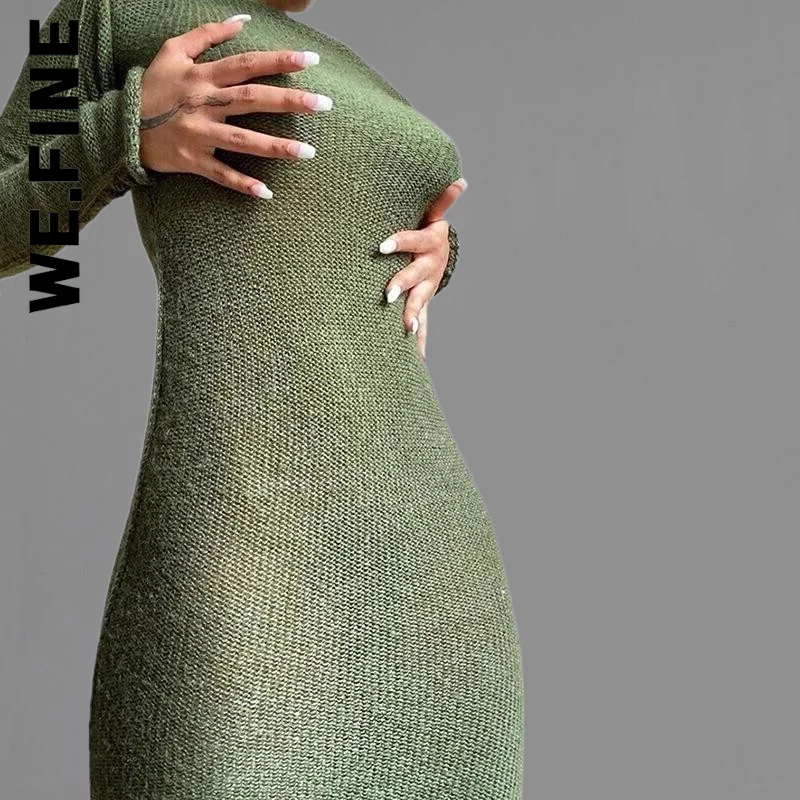 We.Fine Dress New Women Elastic Long Sleeve Solid O-neck Maxi Dresses Korean Outfits Club Harajuku Dress Woman Vestidos Female
We.Fine Dress New Women Elastic Long Sleeve Solid O-neck Maxi Dresses Korean Outfits Club Harajuku Dress Woman Vestidos Female
