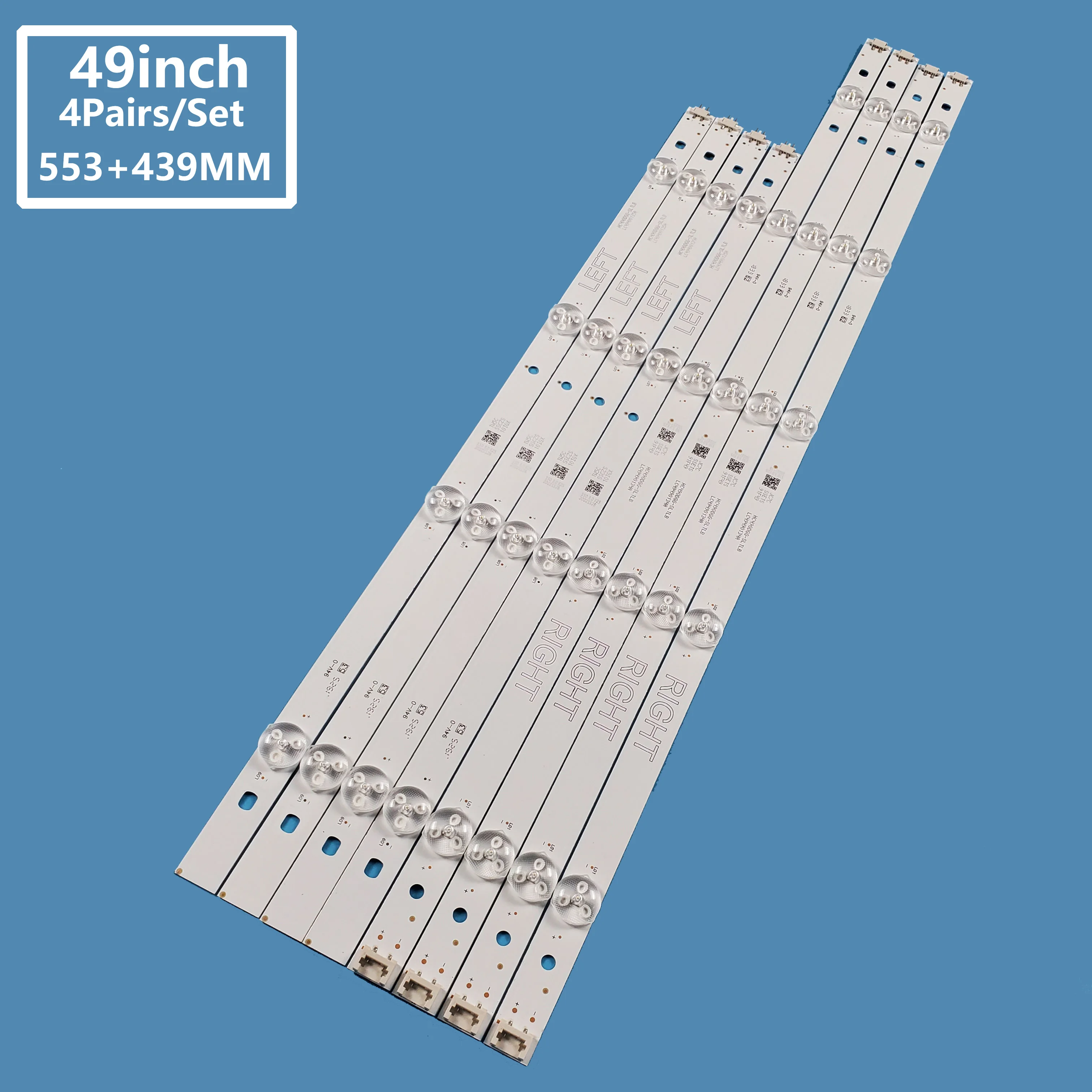 8Pcs/set LED Backlight Bar Light Strip HC490DGG-SL TLB LC49490135A/134A For LG 49inch 49LF510T 49LJ550T 49LG63CKECA Accessories
8Pcs/set LED Backlight Bar Light Strip HC490DGG-SL TLB LC49490135A/134A For LG 49inch 49LF510T 49LJ550T 49LG63CKECA Accessories