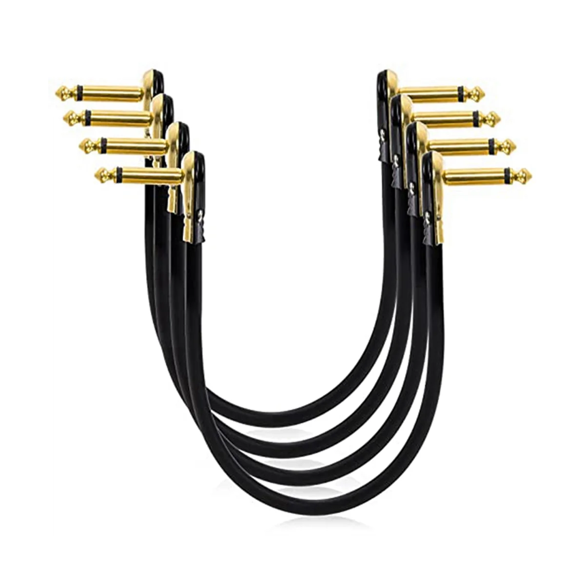4 Pack 12 Inch Guitar Patch Cables, Right Angle Golden Pancake Connector for Effects Pedal Board
4 Pack 12 Inch Guitar Patch Cables, Right Angle Golden Pancake Connector for Effects Pedal Board