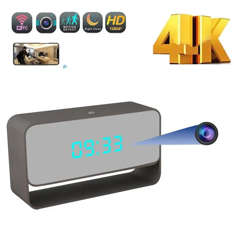 4K 1080P HD Clock Camera Wireless WIFI Camcorders Micro Cam IR Night View Alarm Camcorder Digital Watch Video Mini DVR Small Cam
4K 1080P HD Clock Camera Wireless WIFI Camcorders Micro Cam IR Night View Alarm Camcorder Digital Watch Video Mini DVR Small Cam