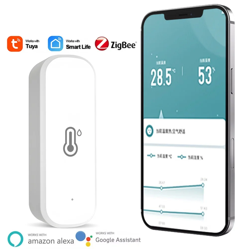 TUYA WiFi Temperature Humidity Detector Indoor Wireless Smart Temperature Humidity Sensor Control System Remote Monitor For Home
TUYA WiFi Temperature Humidity Detector Indoor Wireless Smart Temperature Humidity Sensor Control System Remote Monitor For Home