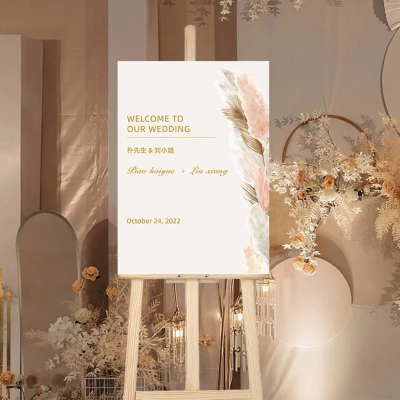 Customized pampas grass champagne color autumn color wedding engagement welcome card welcome card guide card water card process
Customized pampas grass champagne color autumn color wedding engagement welcome card welcome card guide card water card process
