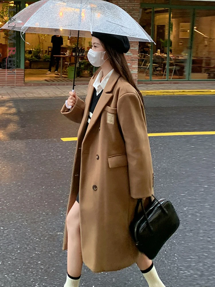 LANMREM шерстяные длинные блейзеры для женщин Зубчатый двубортный пальто с карманами офисная мода 2022 осень зима 2R8822
LANMREM шерстяные длинные блейзеры для женщин Зубчатый двубортный пальто с карманами офисная мода 2022 осень зима 2R8822