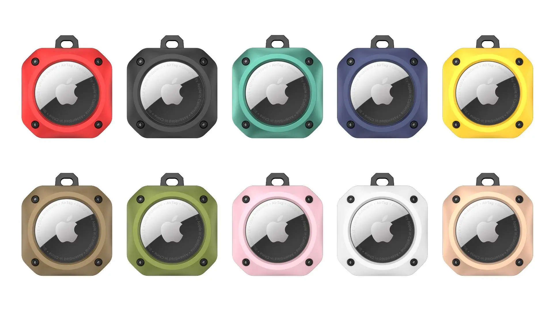 Compatible with Apple AirTag Case Keychain TPU + PC Skin Protector Cover for Accessories Key-Ring Dog or Cat Collar Finder GPS
Compatible with Apple AirTag Case Keychain TPU + PC Skin Protector Cover for Accessories Key-Ring Dog or Cat Collar Finder GPS