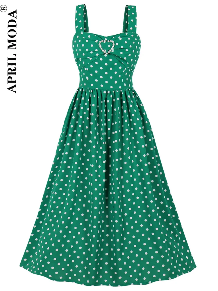 Sling Boho Sexy Polka Dot Print Dress Summer Vintage Casual Sundress Retro Female Beach Midi Button Backless Shirt Women Dresses
Sling Boho Sexy Polka Dot Print Dress Summer Vintage Casual Sundress Retro Female Beach Midi Button Backless Shirt Women Dresses