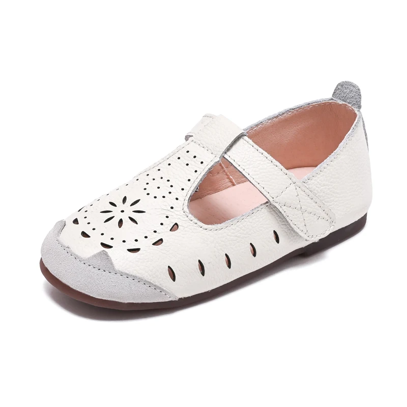 Kids Girls Leather Shoes T-Strap Hollow Outs Princess Shoes Breathable Flats Black White Child Baby Toddlers Summer Sandals
Kids Girls Leather Shoes T-Strap Hollow Outs Princess Shoes Breathable Flats Black White Child Baby Toddlers Summer Sandals