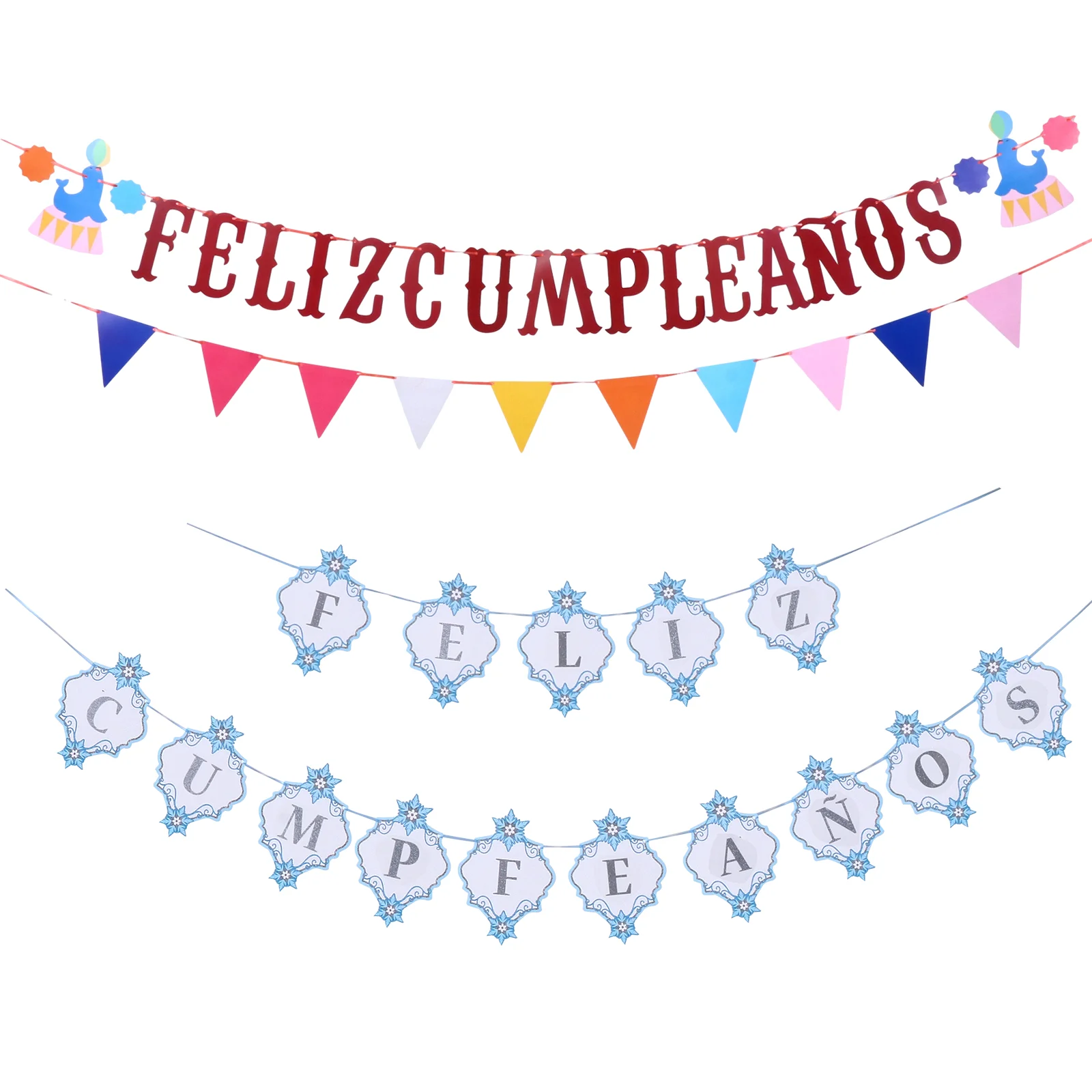 2Pcs Spanish Language Banners Paper Birthday Hanging Garland Flag Party Decor
2Pcs Spanish Language Banners Paper Birthday Hanging Garland Flag Party Decor