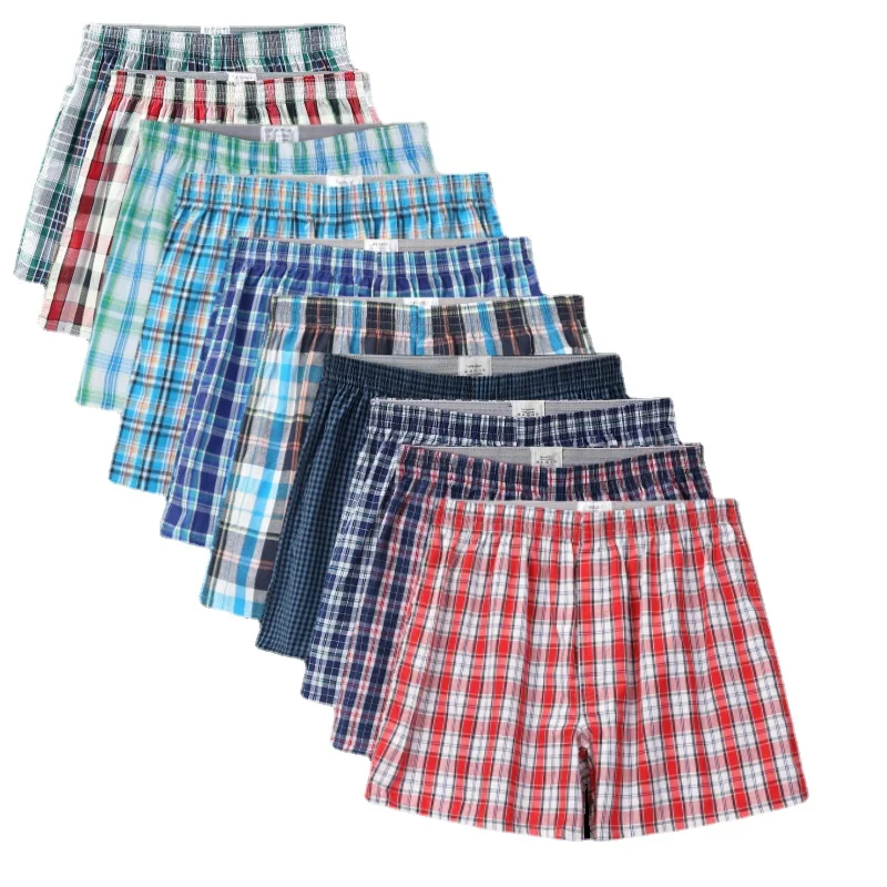 8Pcs/Lot Mens Panties Men Underwear Boxers Arrow Pants 100% Cotton Boxershorts Plus Size Comfort Loungewear Soft Plaid Shorts
8Pcs/Lot Mens Panties Men Underwear Boxers Arrow Pants 100% Cotton Boxershorts Plus Size Comfort Loungewear Soft Plaid Shorts