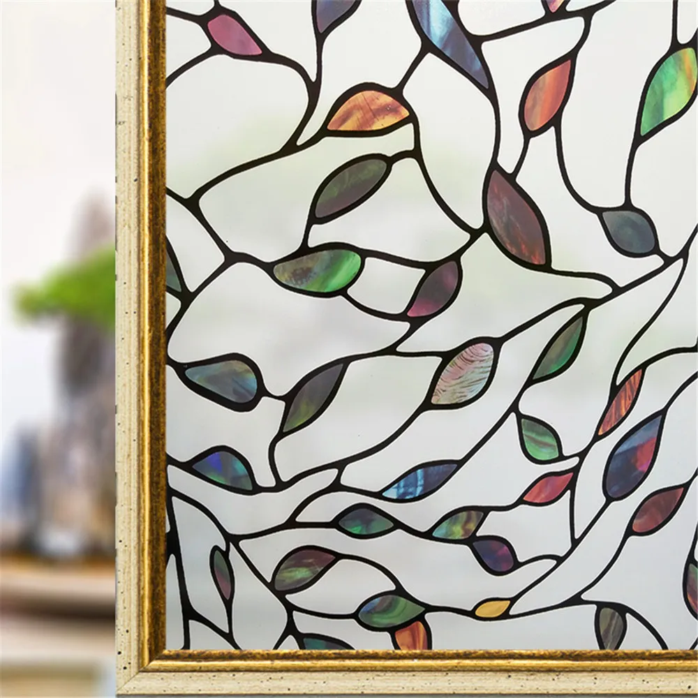 45*100cm Color leaf pattern Opaque Stained Frosted Window Films Vinyl Static Cling Self adhesive Privacy Glass Stickers
45*100cm Color leaf pattern Opaque Stained Frosted Window Films Vinyl Static Cling Self adhesive Privacy Glass Stickers
