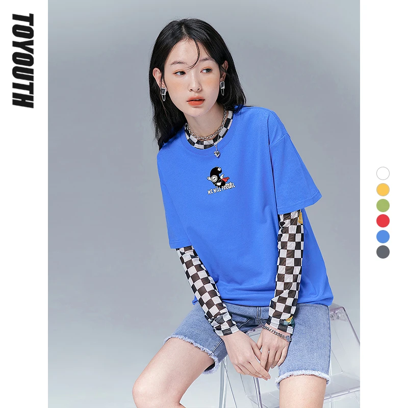 Toyouth Women T-shirts 2022 Summer Short Sleeve O Neck Loose Tees Cartoon Pattern Pure Cotton Casual Chic Tops
Toyouth Women T-shirts 2022 Summer Short Sleeve O Neck Loose Tees Cartoon Pattern Pure Cotton Casual Chic Tops