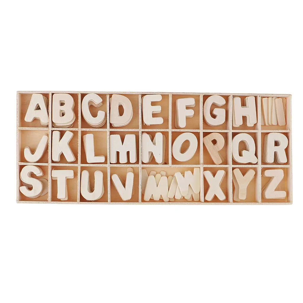 Pieces/Set Wooden Letters - Wooden Craft Alphabet with Storage Tray - Unpainted Wood Upper Case Kids Learning Toy,
Pieces/Set Wooden Letters - Wooden Craft Alphabet with Storage Tray - Unpainted Wood Upper Case Kids Learning Toy,