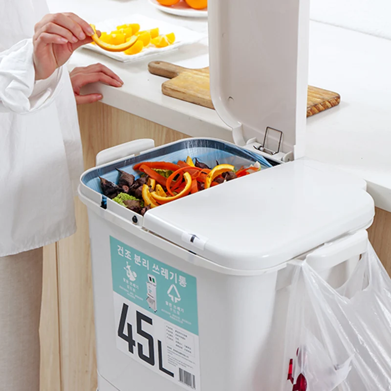 

Trash Bin With Replacing Step Trash Can Waste Separation Recycling Bin Garbage Bag Holder Cubo De Basura Reciclar Rubbish Bin