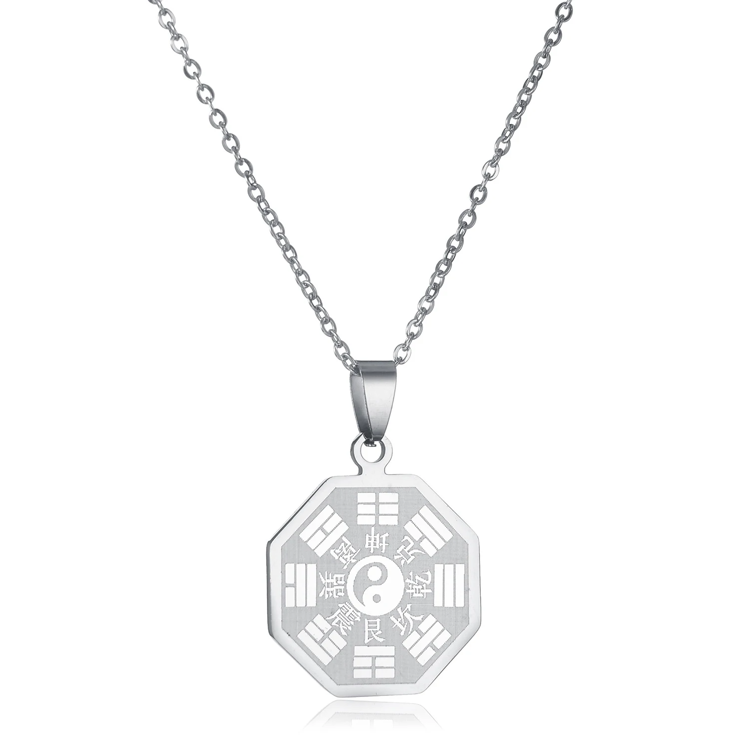 MeMolissa Stainless Steel Chinese Taiji BaGua Lucky Amulet Pendant Free Necklace Fashion Jewelry Gift 2022 New Wholesale
MeMolissa Stainless Steel Chinese Taiji BaGua Lucky Amulet Pendant Free Necklace Fashion Jewelry Gift 2022 New Wholesale