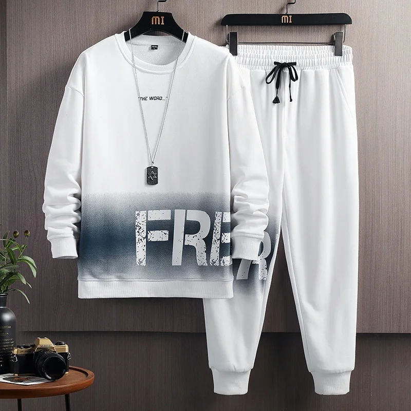 Fashion New Mens Set Patchwork Print Sportwear Autumn Drawstring Pants Long Sleeve Pullover Sweatshirt Set Casual Men Clothing
Fashion New Mens Set Patchwork Print Sportwear Autumn Drawstring Pants Long Sleeve Pullover Sweatshirt Set Casual Men Clothing