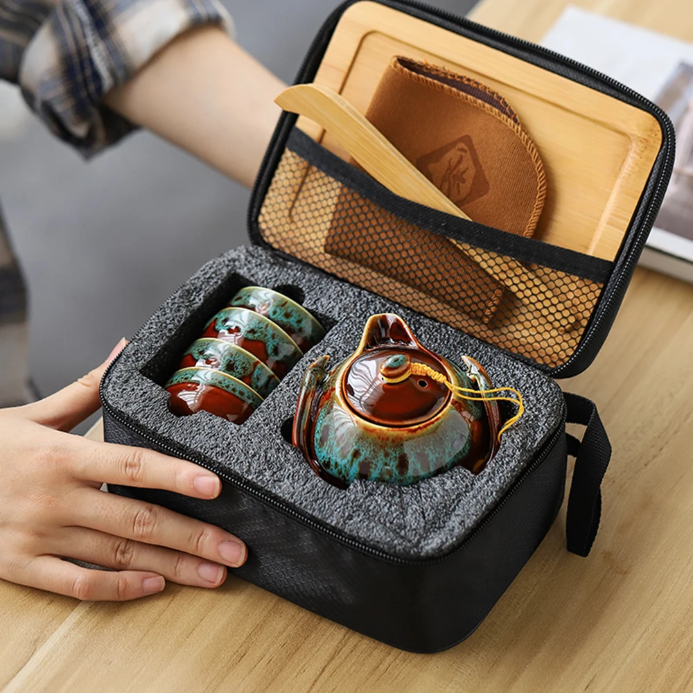 Portable Travel Tea Set Kung Fu Tea Set Teapot 1 Pot 4 Cup Tea Set Chinese Tea Set Teapot Set Tea Cup Tea Ceremony
Portable Travel Tea Set Kung Fu Tea Set Teapot 1 Pot 4 Cup Tea Set Chinese Tea Set Teapot Set Tea Cup Tea Ceremony