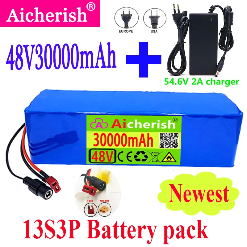 2022 New 48V 30Ah 30000mAh Battery Pack 13S3P 1000W High Power Battery Ebike Electric Bicycle Scooter With T Plug+54.6V Charger
2022 New 48V 30Ah 30000mAh Battery Pack 13S3P 1000W High Power Battery Ebike Electric Bicycle Scooter With T Plug+54.6V Charger