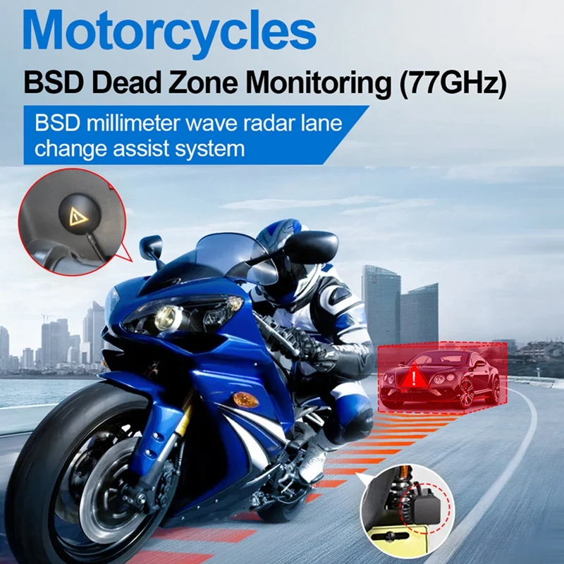 77Ghz Millimeter Wave Radar Motorcycle Blind Spot Detection BSD BSM Blind Spot Assist System For Heavy Locomotives
77Ghz Millimeter Wave Radar Motorcycle Blind Spot Detection BSD BSM Blind Spot Assist System For Heavy Locomotives