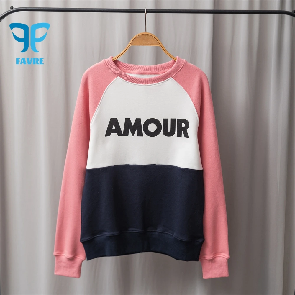 FAVRE Womens Letter Print Sweatshirts Roundneck Contrast Hoodies Age-reducing Versatile Temperament Fashion Ins Slim Pullovers
FAVRE Womens Letter Print Sweatshirts Roundneck Contrast Hoodies Age-reducing Versatile Temperament Fashion Ins Slim Pullovers